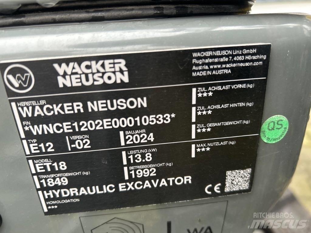 Wacker Neuson ET18 Escavatori cingolati