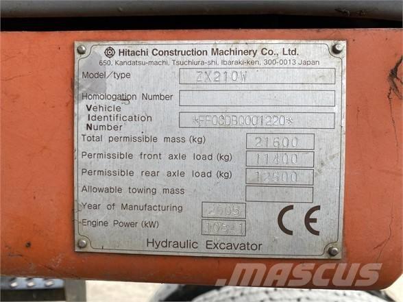 Hitachi ZX 210 W Escavatori gommati