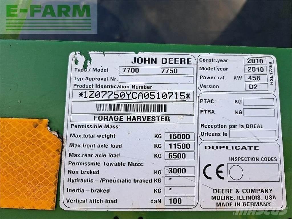 John Deere 7750 Trince semoventi