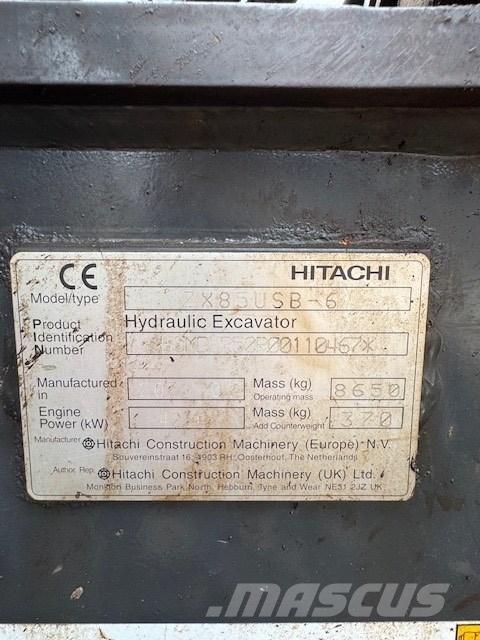 Hitachi ZX 85 USB-6 Escavatori medi 7t - 12t