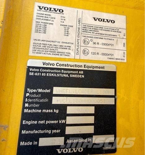 Volvo L 180 H Pale gommate