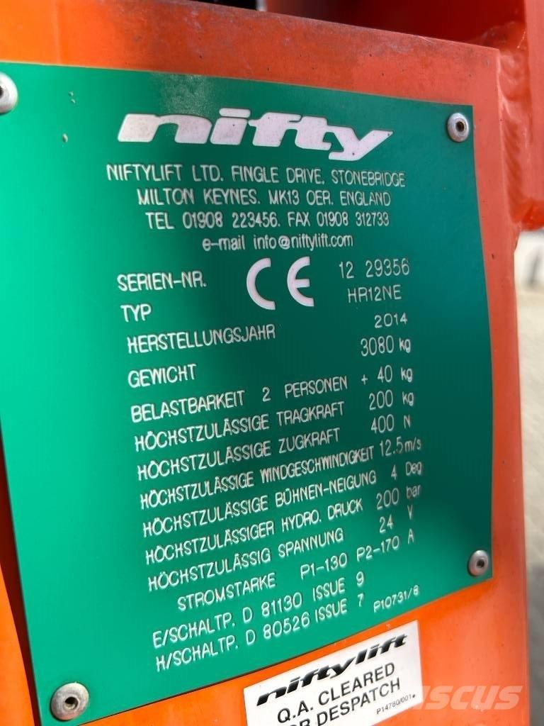 Niftylift HR 12 N E Piattaforme a braccio articolato