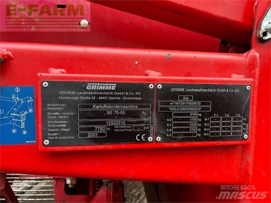 Grimme se 75-55 sb Scava raccogli patate