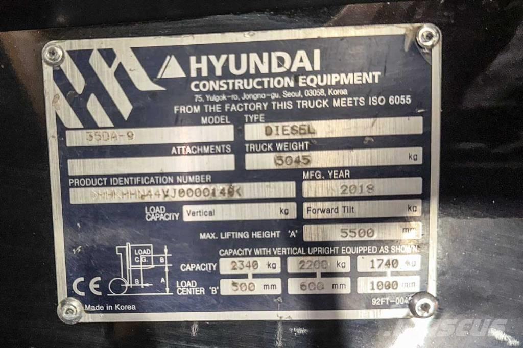 Hyundai 35 DA-9 Carrelli elevatori diesel