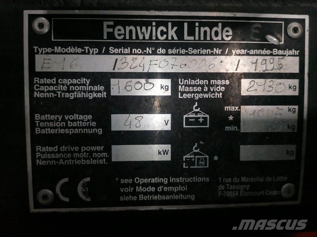 Linde E16 Carrelli elevatori elettrici