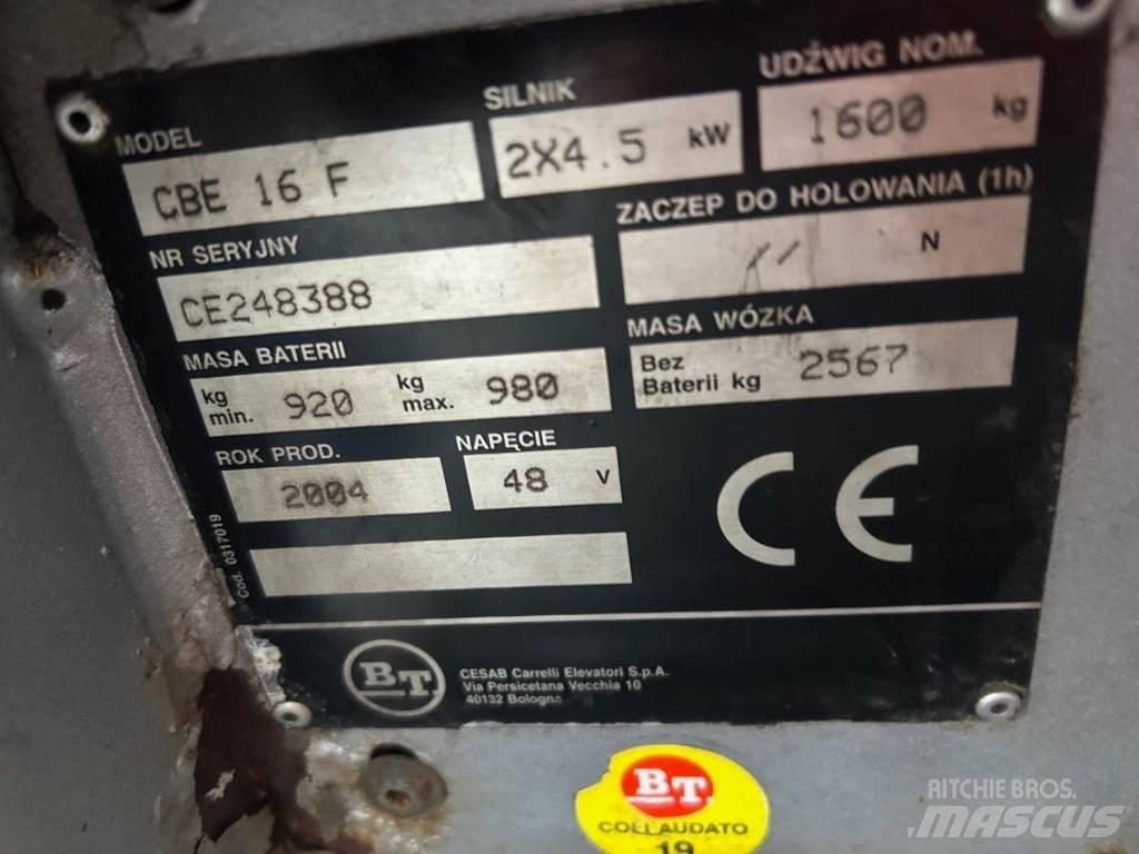 BT CBE 16 F Carrelli elevatori elettrici