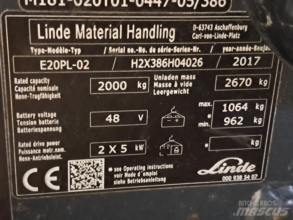 Linde E20PL-02 Carrelli elevatori elettrici