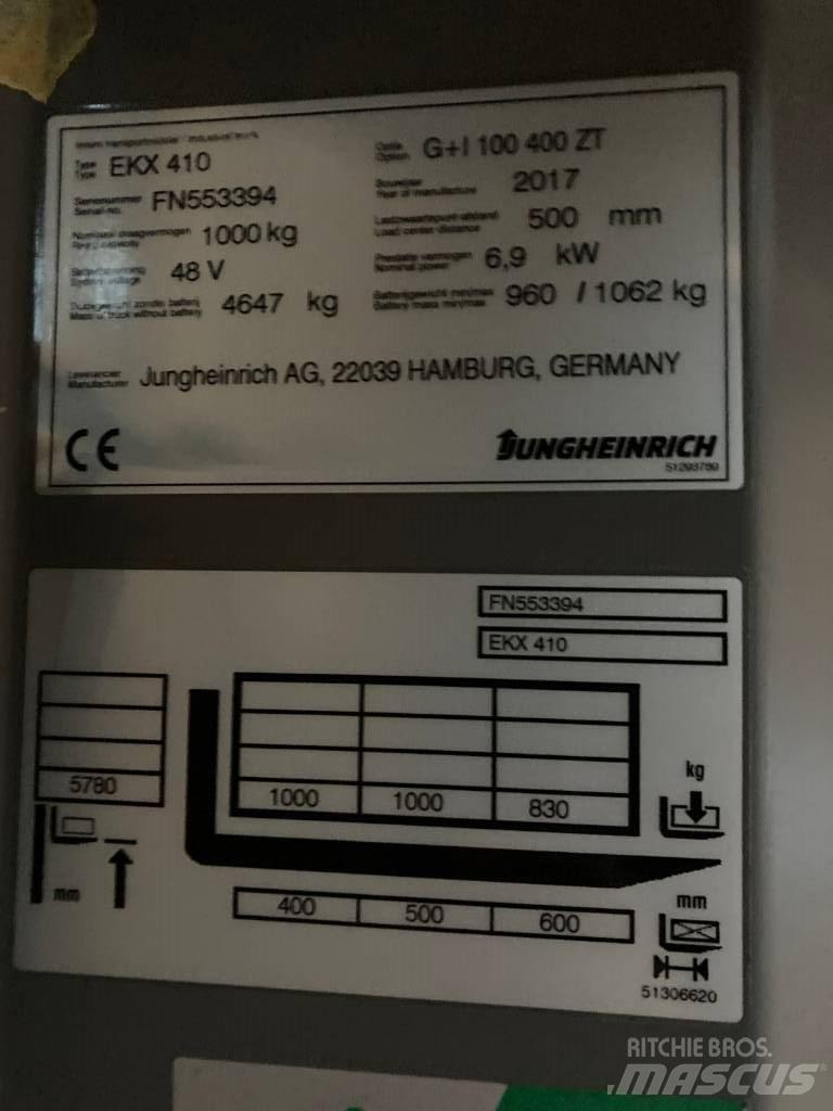 Jungheinrich EKX410 Elevatore passaggio stretto