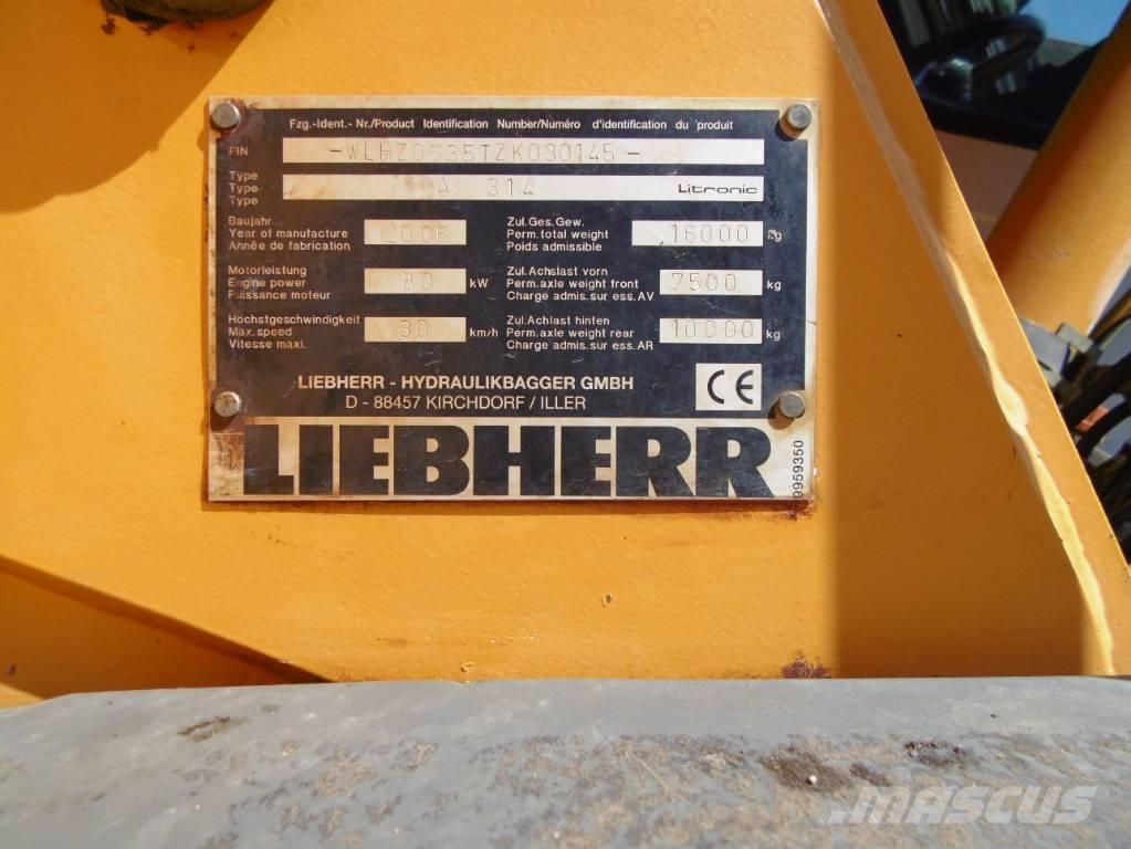 Liebherr A314 Escavatori gommati