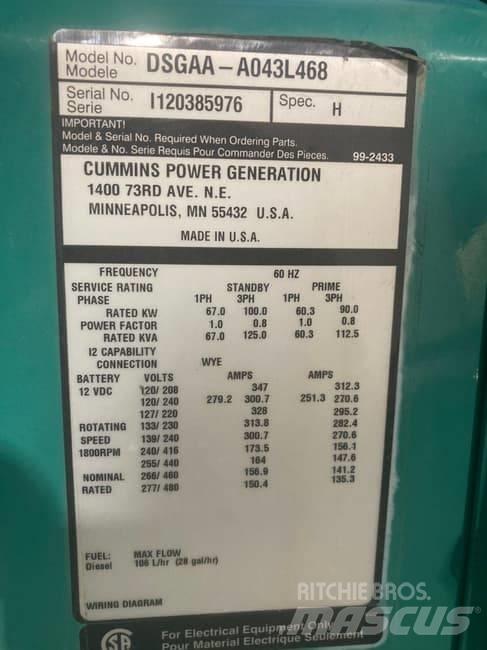 Cummins 105kW Generatori diesel