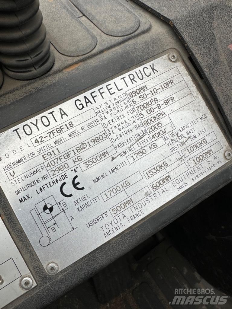 Toyota FG18 Carrelli elevatori GPL
