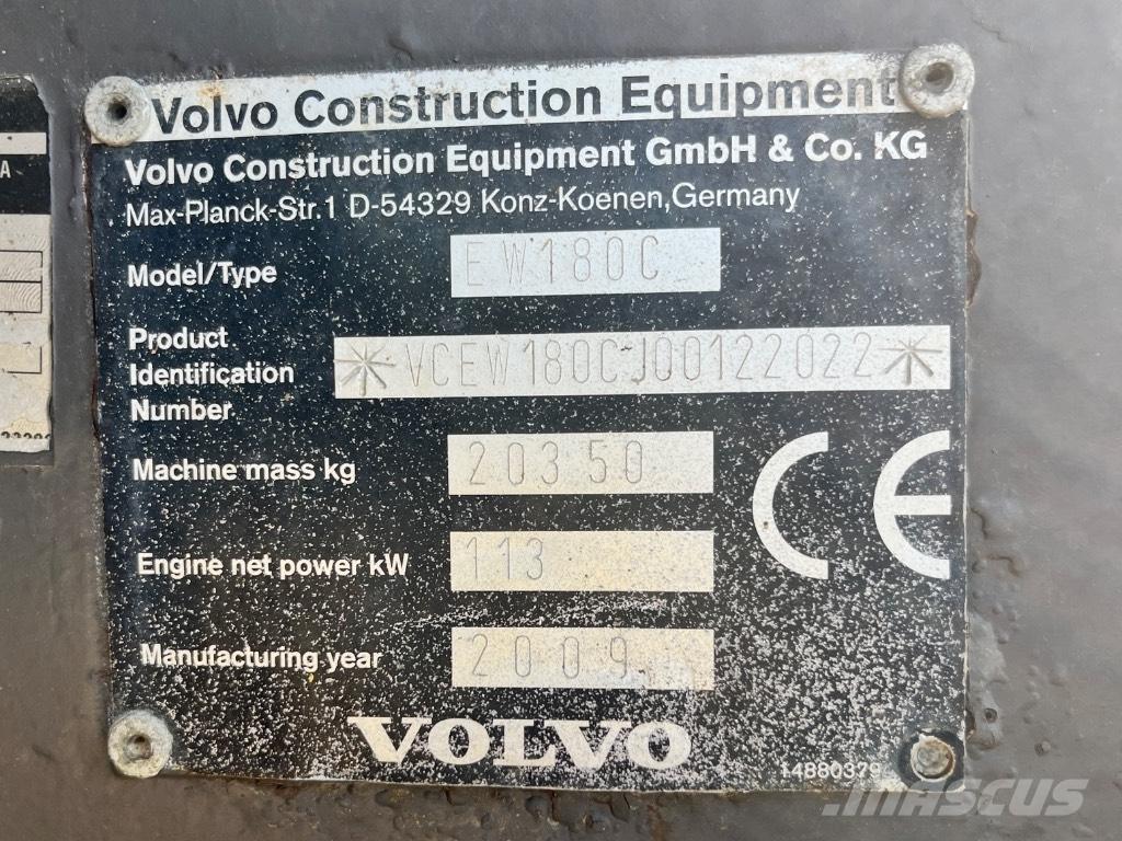 Volvo EW 180 C Escavatori gommati