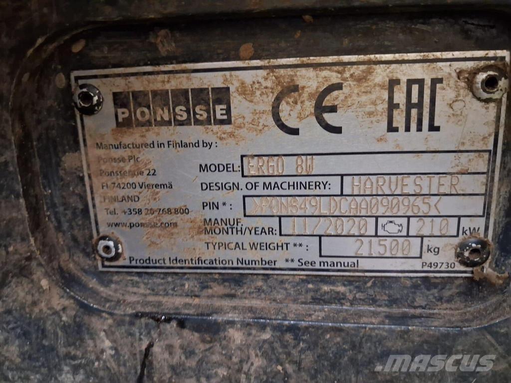 Ponsse Ergo 8W Abbattitrici, Disboscatrici