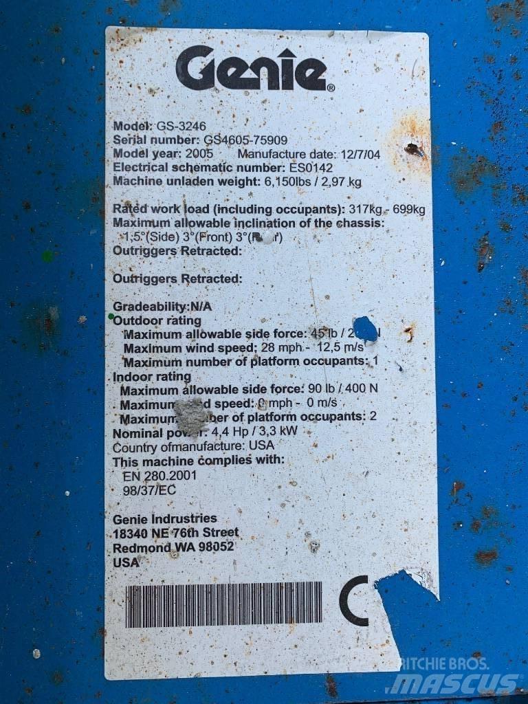 Genie GS 3246 Piattaforme a pantografo