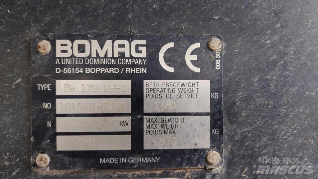Bomag BW 178 D H-3 Rulli a doppio tamburo