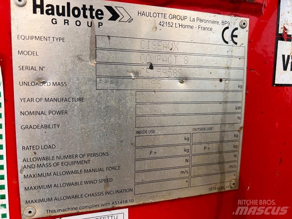 Haulotte Compact 8 Piattaforme a pantografo