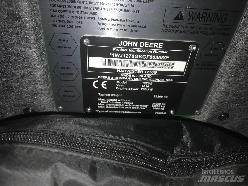 John Deere 1270G Abbattitrici, Disboscatrici