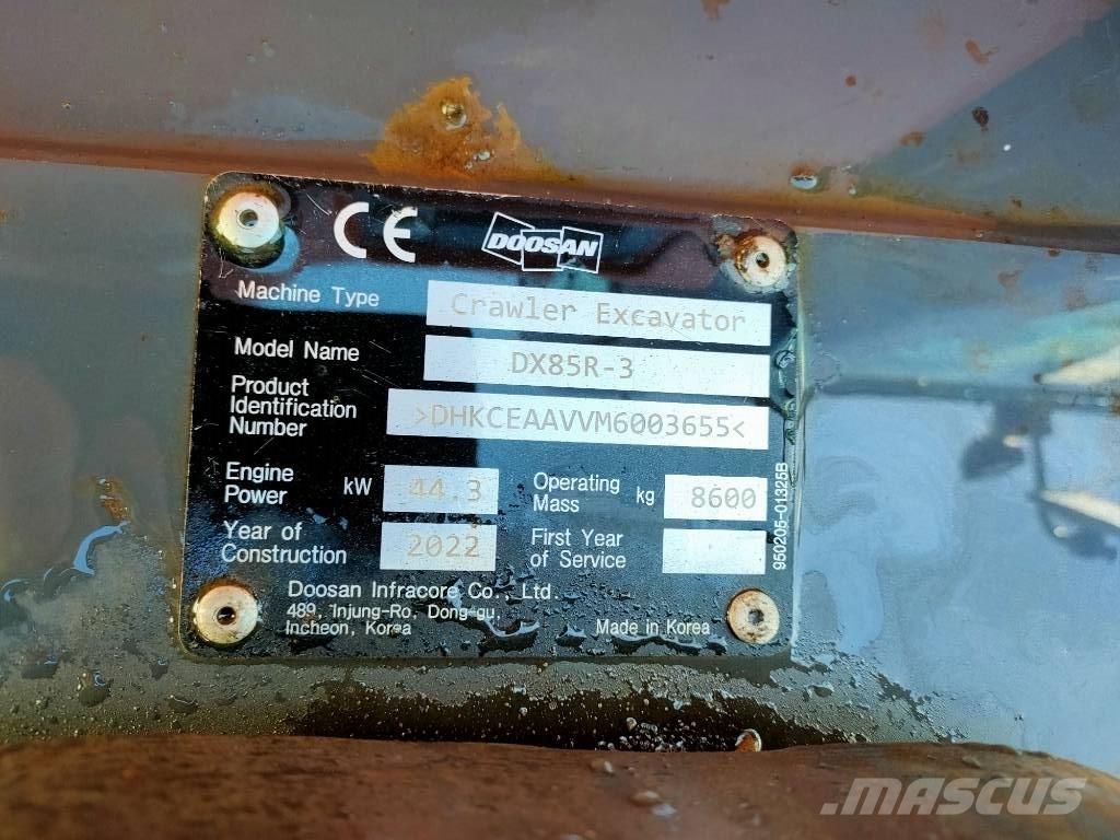 Doosan DX85R-3 Miniescavatori