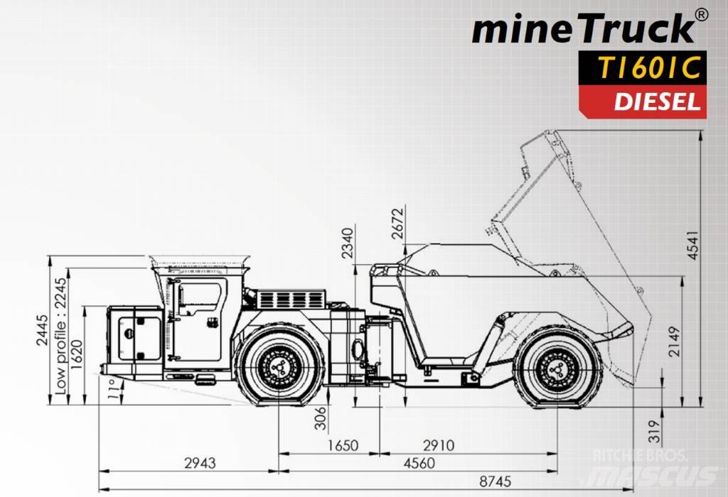  Aramine T1601C Dumper e camion per miniera sotterranea