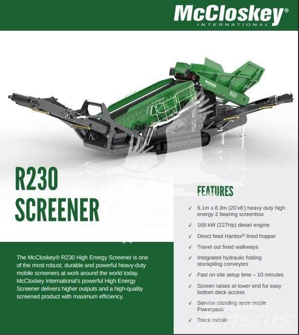 McCloskey R230 Vagli vibranti