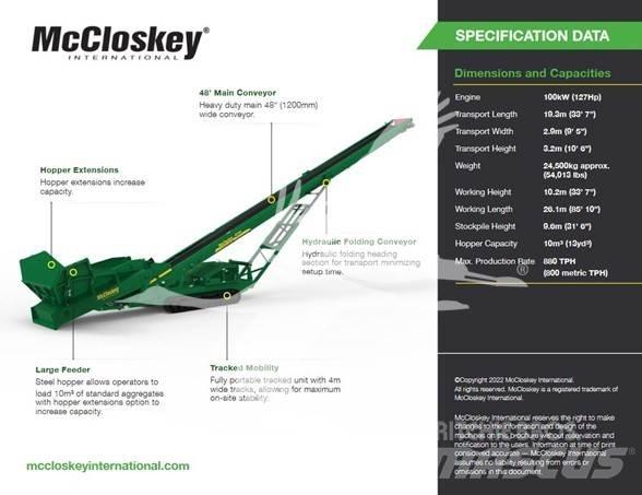 McCloskey RF80 Nastri trasportatori