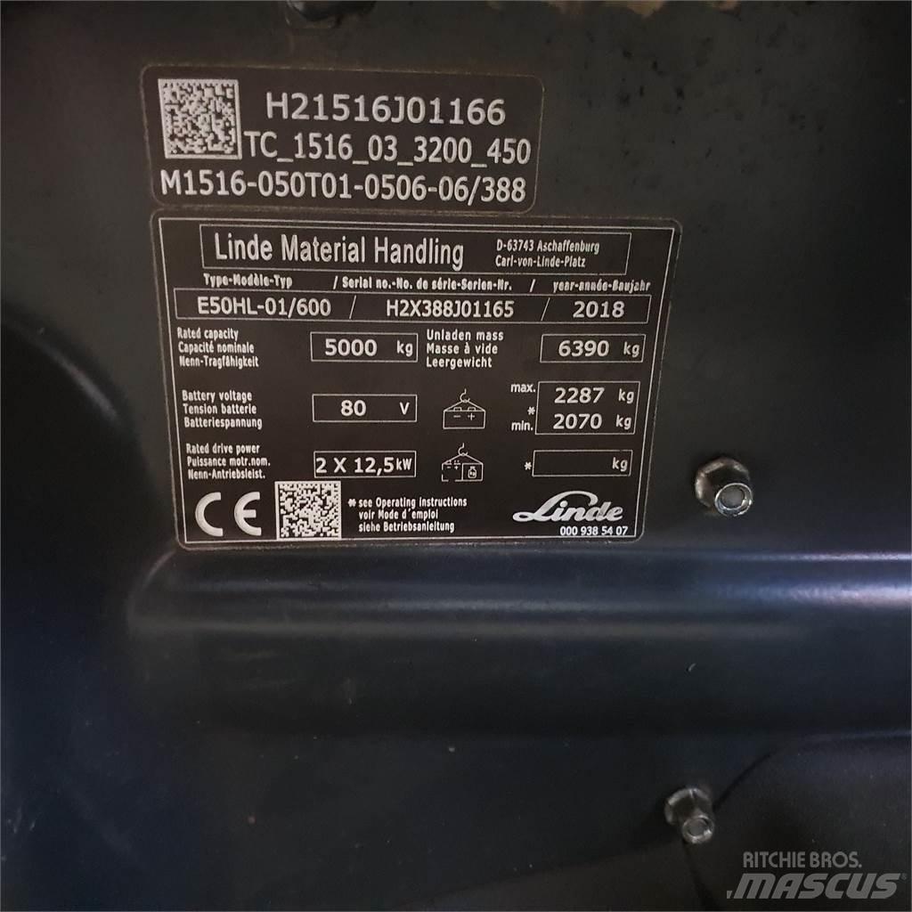 Linde E50/600HL Carrelli elevatori elettrici