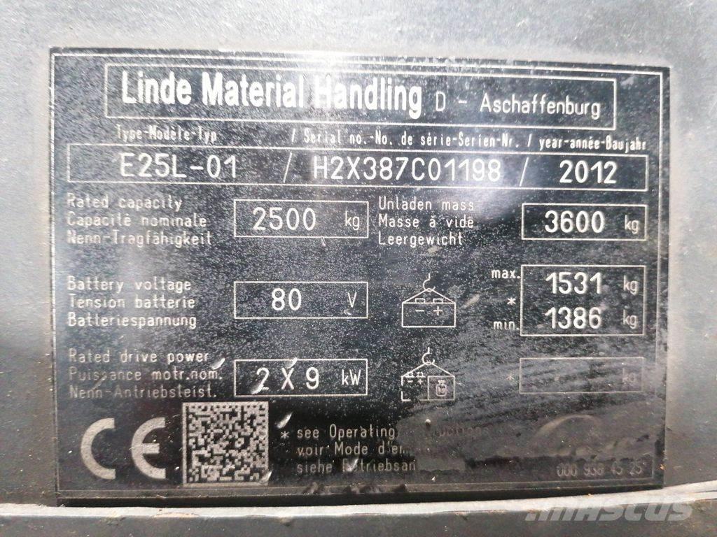 Linde E25L-01 Carrelli elevatori elettrici