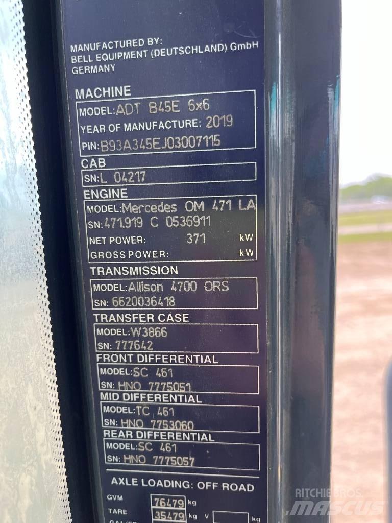 Bell B45E Dumpers articolati