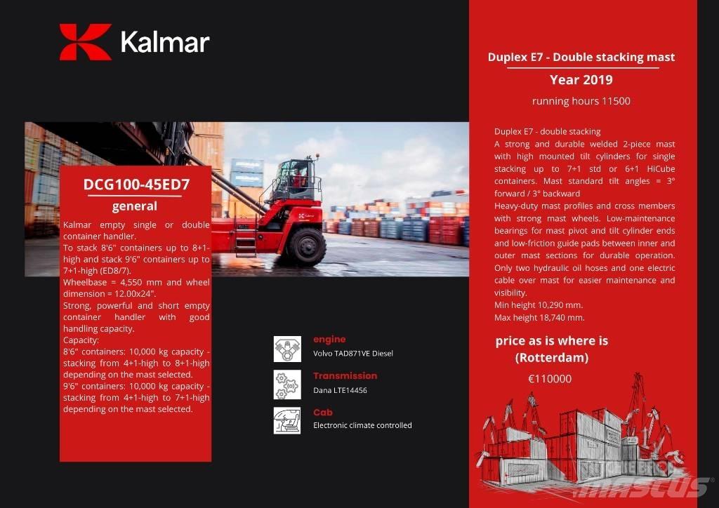 Kalmar DCG 100-45ED7 Movimentatori per container
