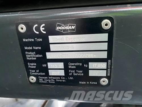 Doosan DX170W-5 Escavatori gommati