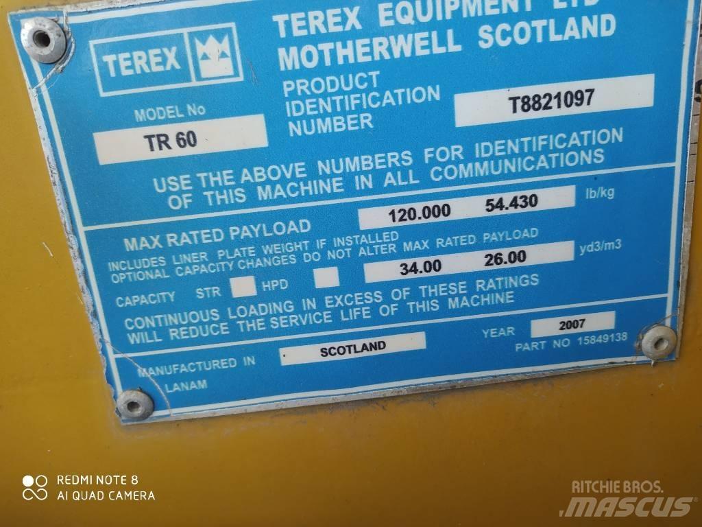 Terex TR 60 Dumper a telaio rigido