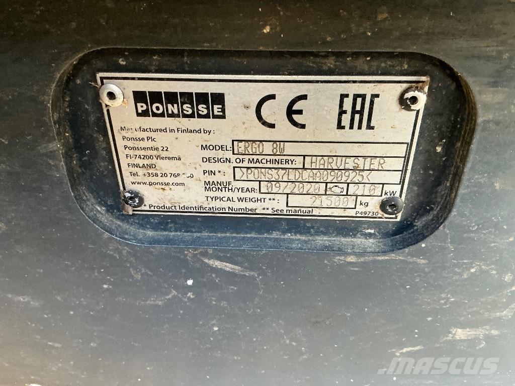 Ponsse ERGO 8W Abbattitrici, Disboscatrici