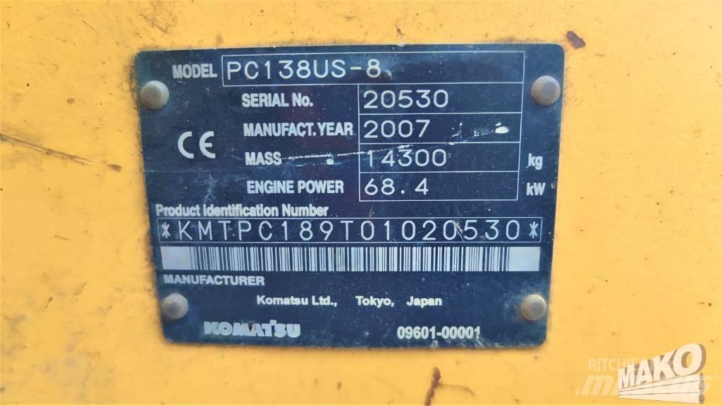 Komatsu PC 138 US-8 Escavatori cingolati