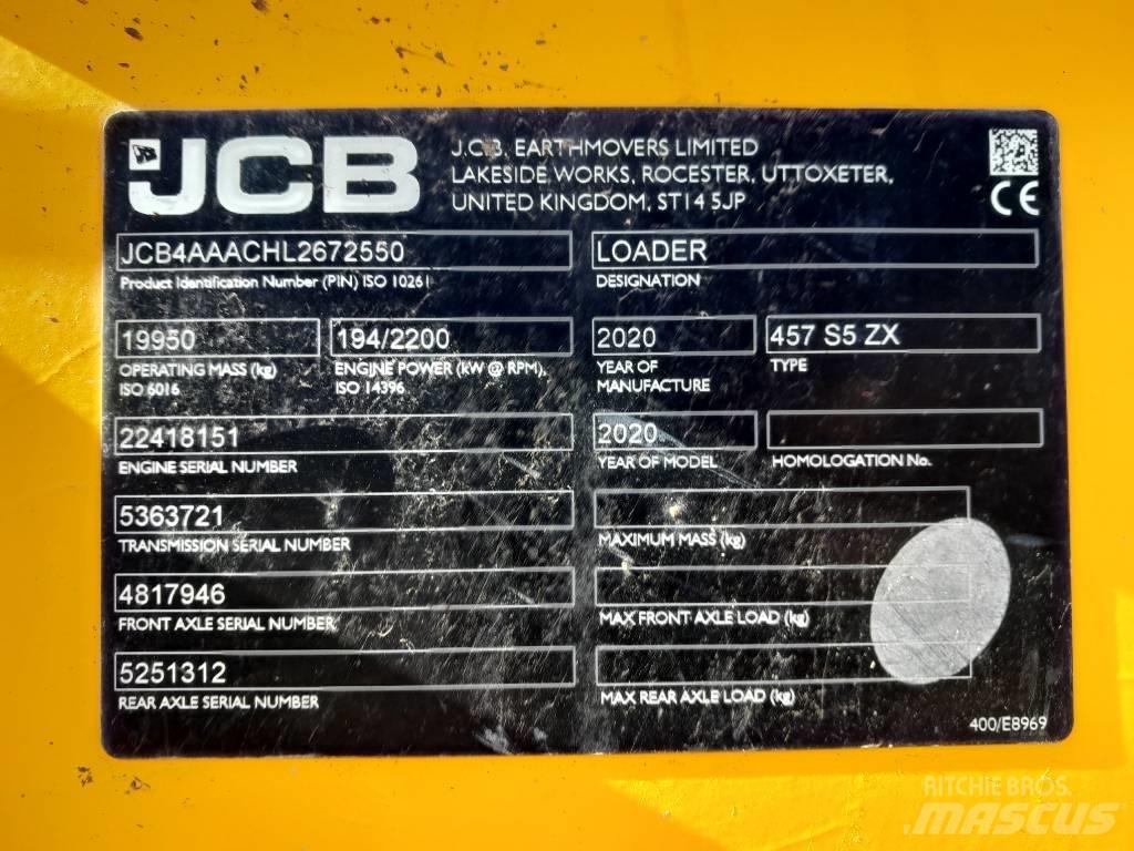 JCB 457 ZX Pale gommate