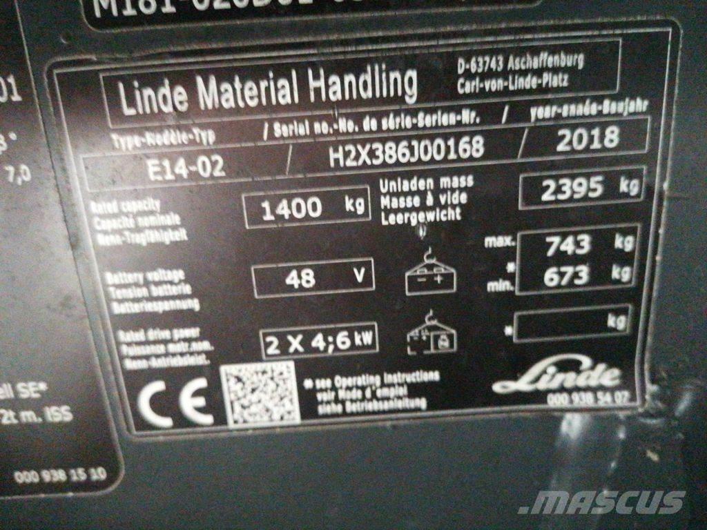 Linde E14-02 Carrelli elevatori elettrici