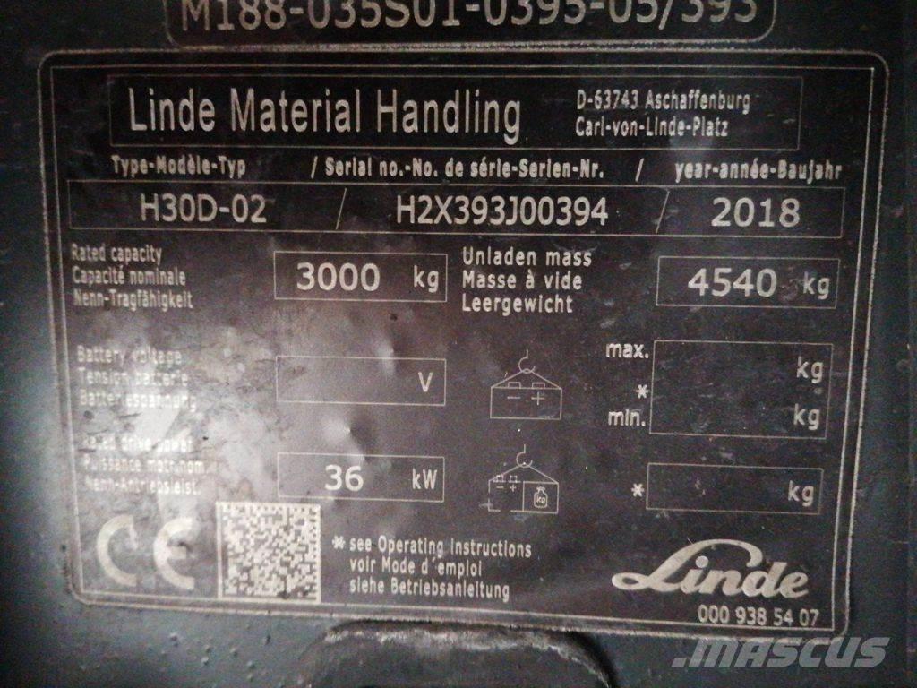 Linde H30D-02 Carrelli elevatori diesel