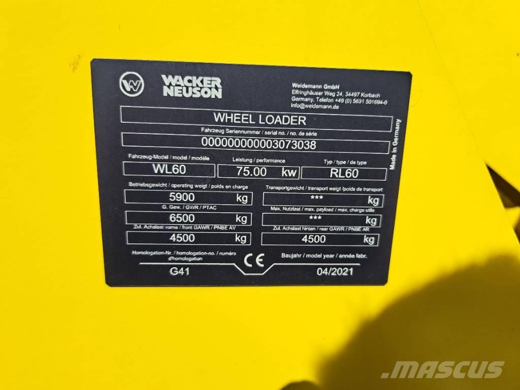 Wacker Neuson WL60 Pale gommate