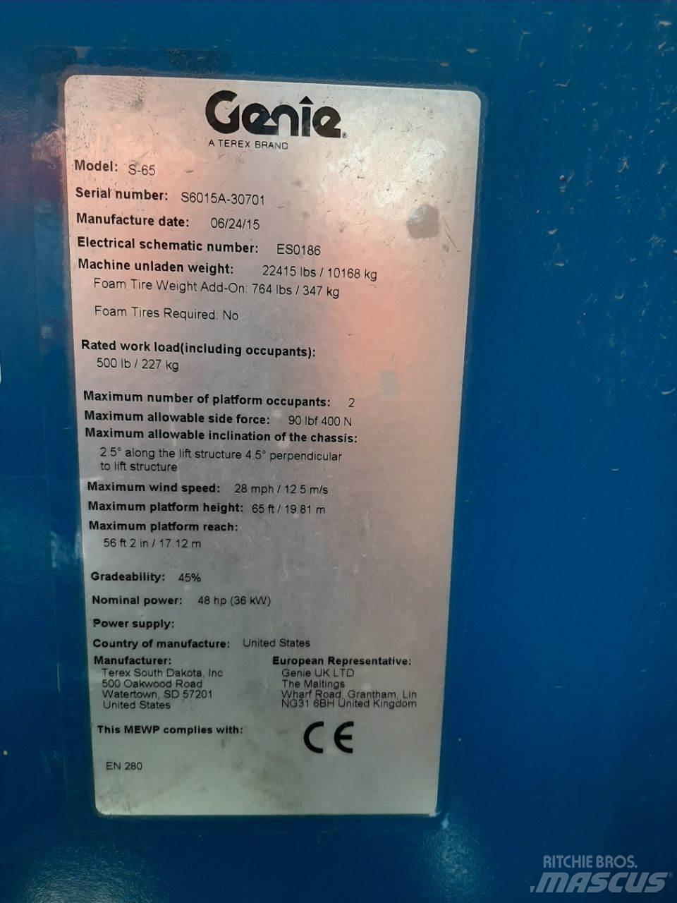 Genie S65 Piattaforme a braccio telescopico