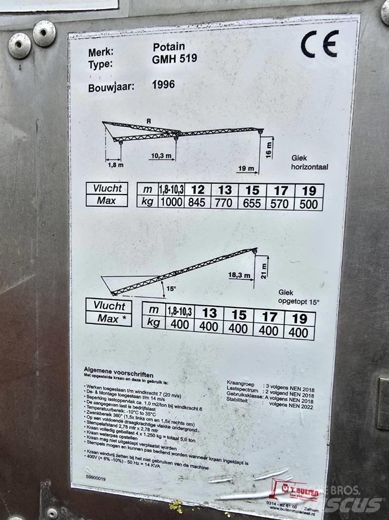 Potain GMH 519 Gru automontanti
