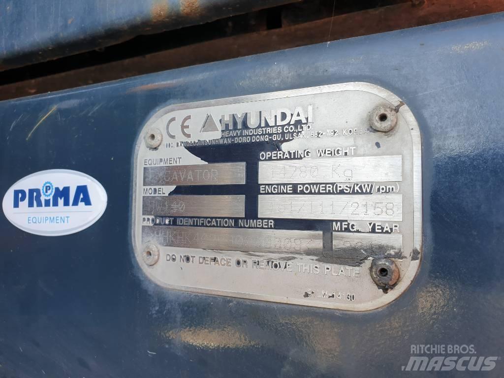 Hyundai HW140 Escavatori gommati