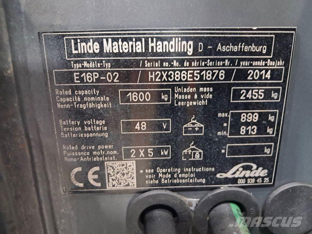 Linde E16P-02 Carrelli elevatori elettrici