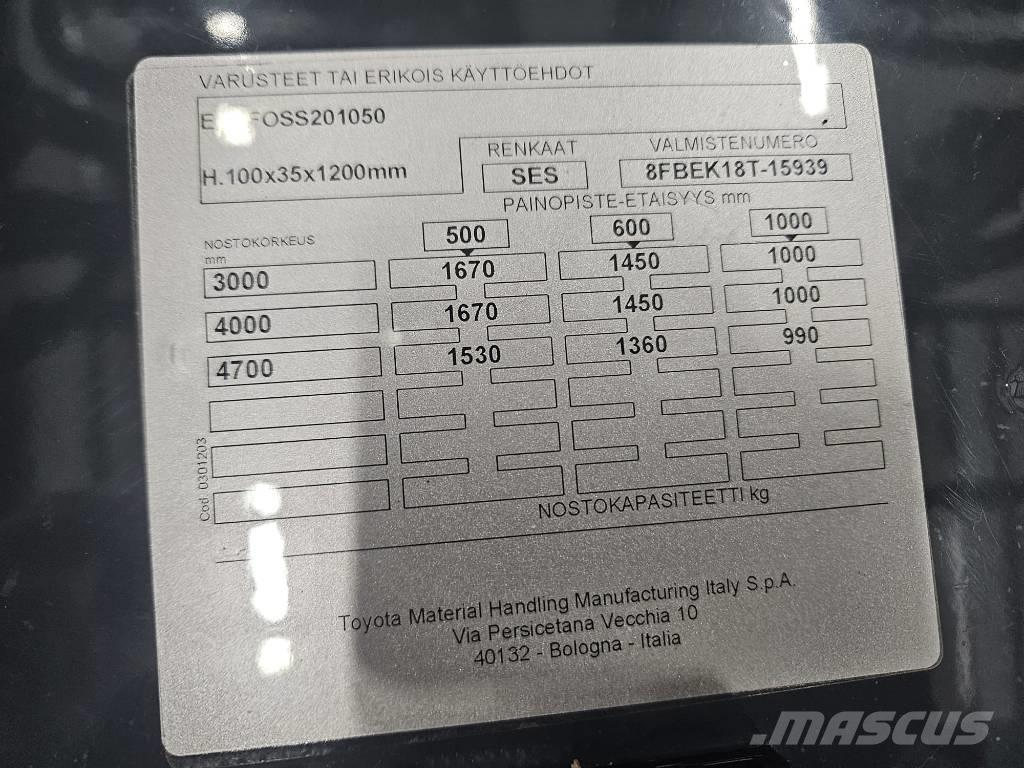 Toyota 8 FBEK 18 T Carrelli elevatori elettrici