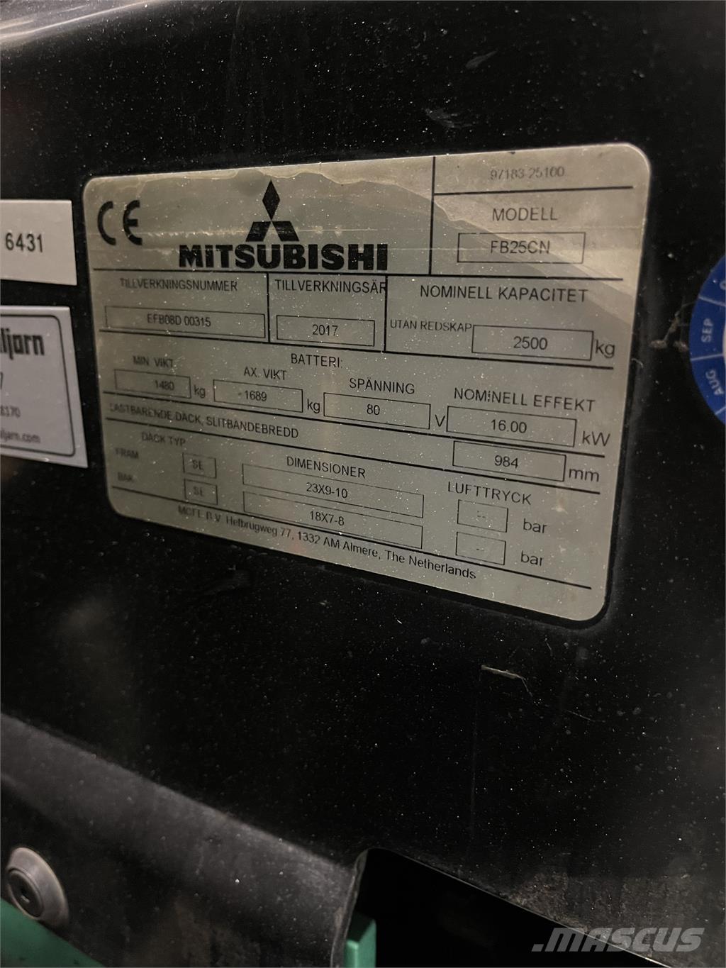 Mitsubishi FB25CN Carrelli elevatori elettrici