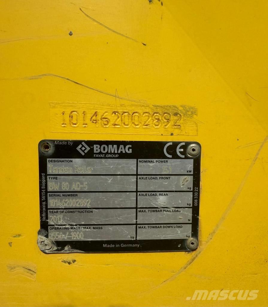Bomag BW 80 AD-5 Rulli a doppio tamburo