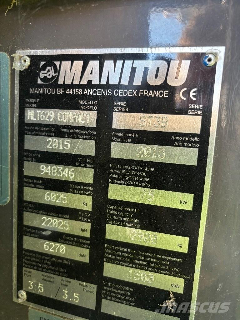 Manitou MLT 629 Sollevatori telescopici