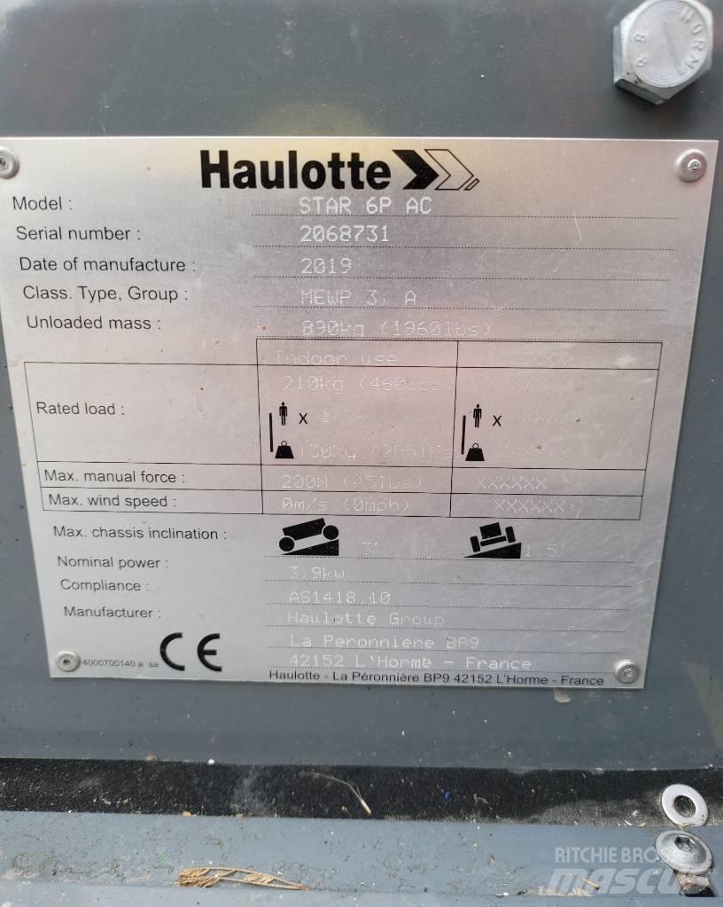 Haulotte Star 6 P Piattaforme a braccio telescopico