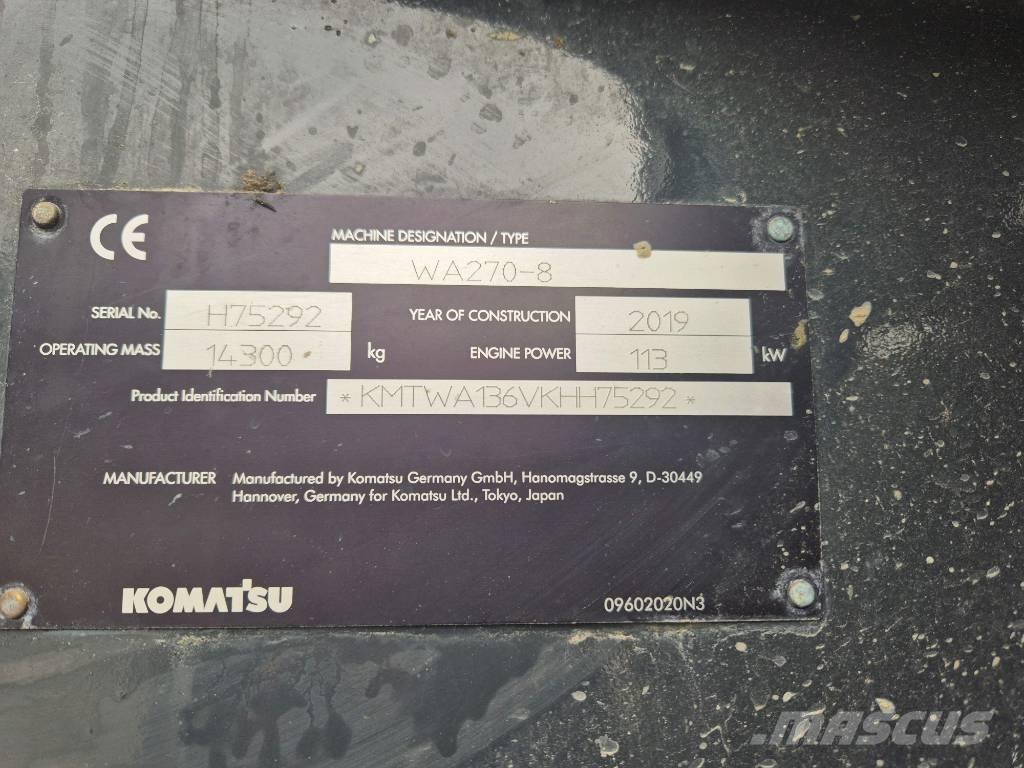 Komatsu WA 270-8 Pale gommate