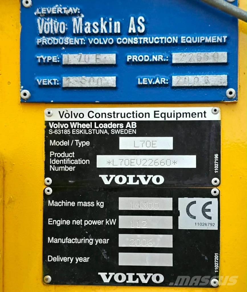 Volvo L 70 E Pale gommate
