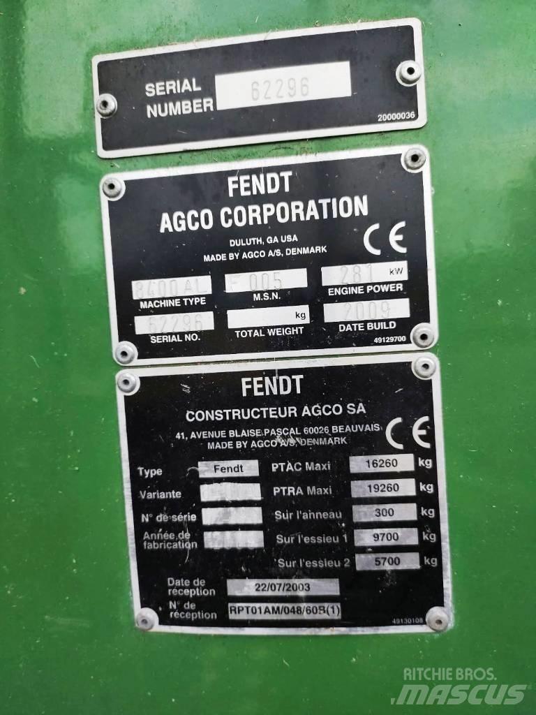Fendt 8400 P AL Mietitrebbiatrici