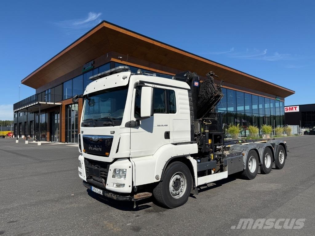 MAN Crane + hook lift Autogru